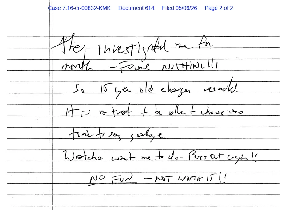 Jeffrey Epstein’s alleged suicide note released by federal judge
