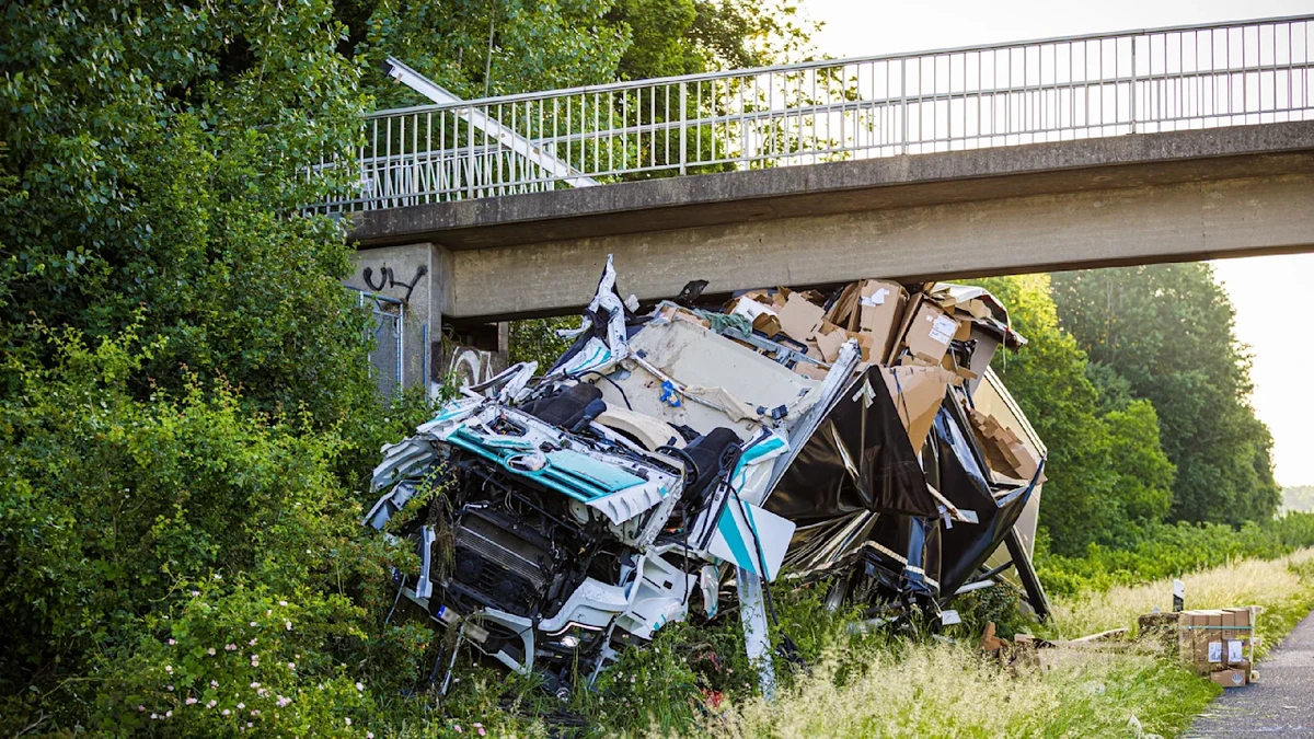 Unfall auf der A2: Lkw kracht gegen Brücke! Zwei Männer sterben