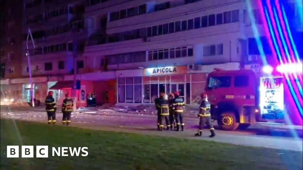 Russian drone crashes into apartment building in Romania