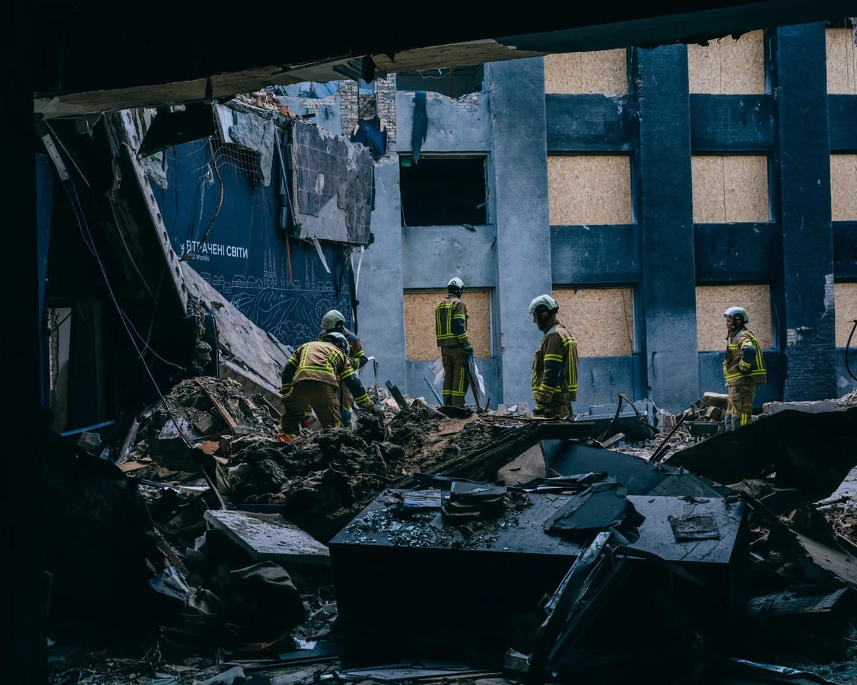 ‘We could hear the roof collapsing’: how Russian missiles devastated Kyiv’s cultural sites
