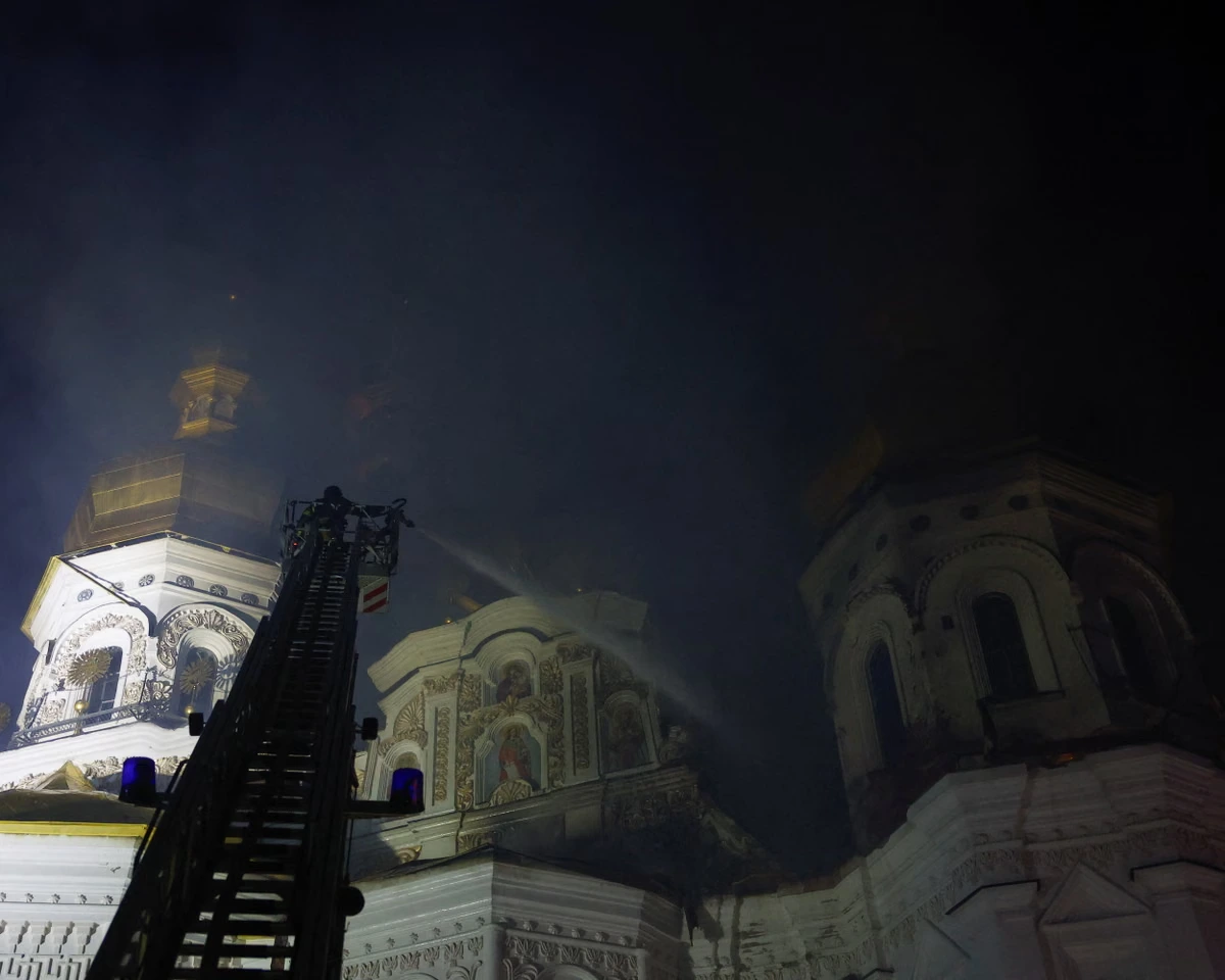 Ukraine war briefing: Kyiv decries ‘Russia’s Orthodox values’ as historic Pechersk Lavra monastery burns