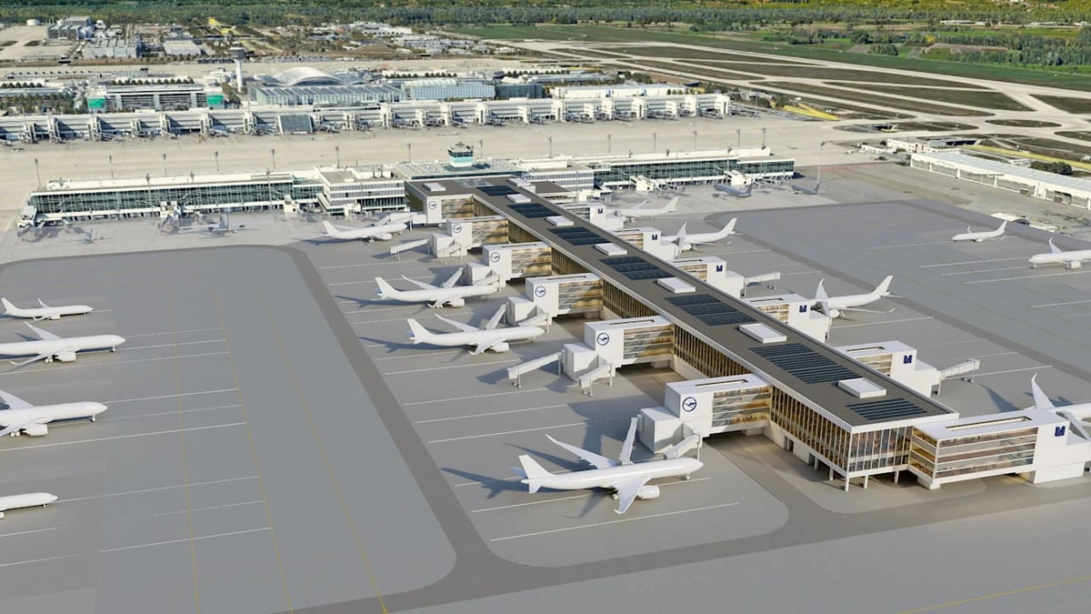 „T-Stiel“ am Terminal 2: Neuer Flughafen-Anbau in München geplant
