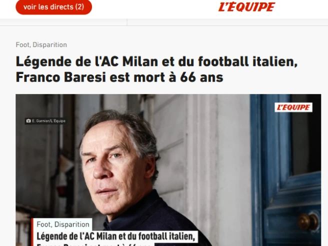 Dal «Guardian» al «New York Times»: il ricordo di Franco Baresi sulle prime pagine della stampa internazionale