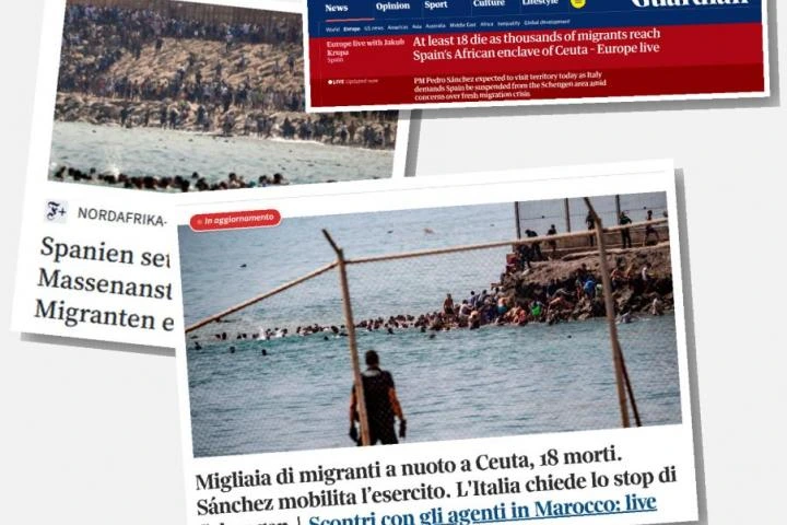 El "caos" y "crisis diplomática" de Ceuta centran los titulares de la prensa mundial