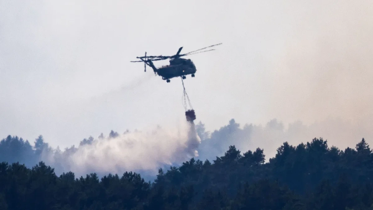 Immer wieder Explosionen: Bundeswehr bekämpft Flammen im größten Nationalpark