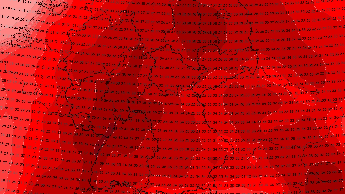 Hitzewelle erreicht den Glut-Gipfel: Wo heute bis zu 41 Grad möglich sind