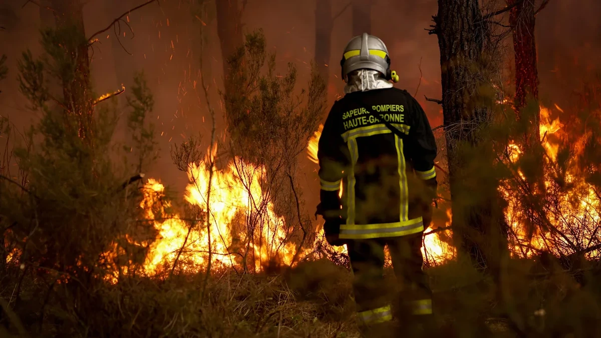 Seltenes Feuer-Phänomen bedroht Frankreich