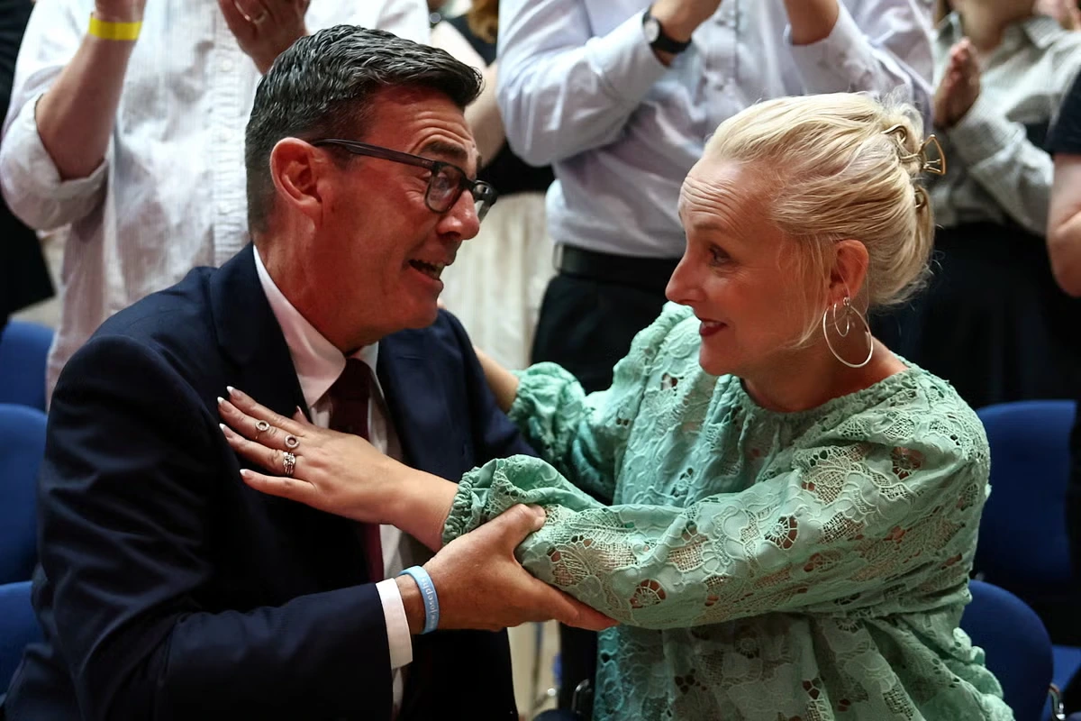 ‘Not again’: Marie-France van Heel’s response to Andy Burnham running for PM proves she’s the coolest first lady in politics