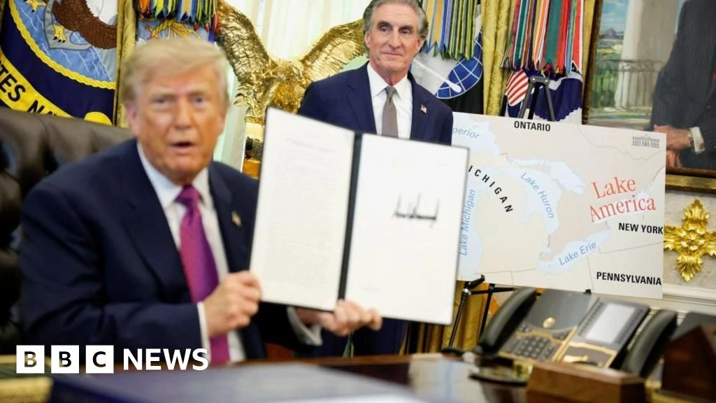 Trump signs order to rename Lake Ontario as Lake America