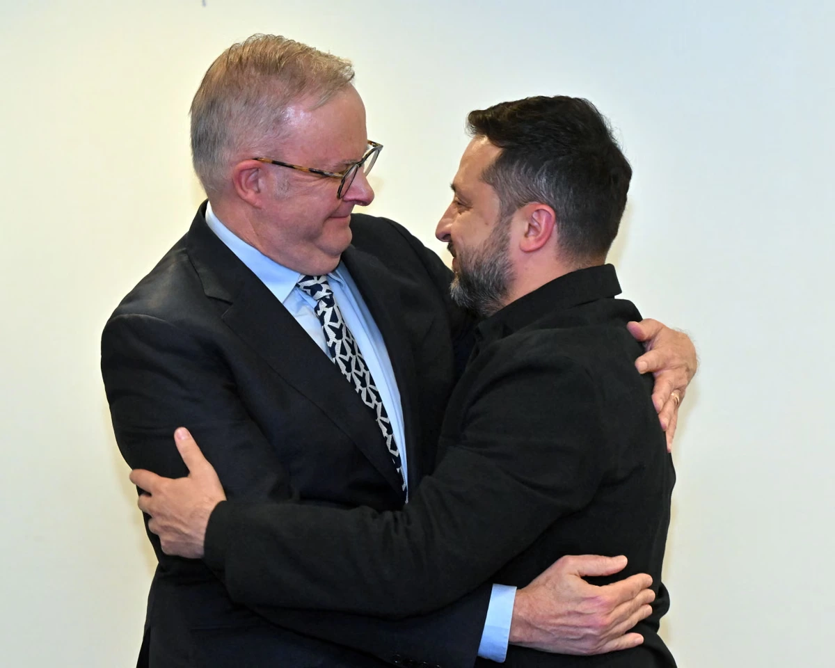 ‘My friend’: Anthony Albanese announces $60m more for Ukraine at Zelenskyy meeting