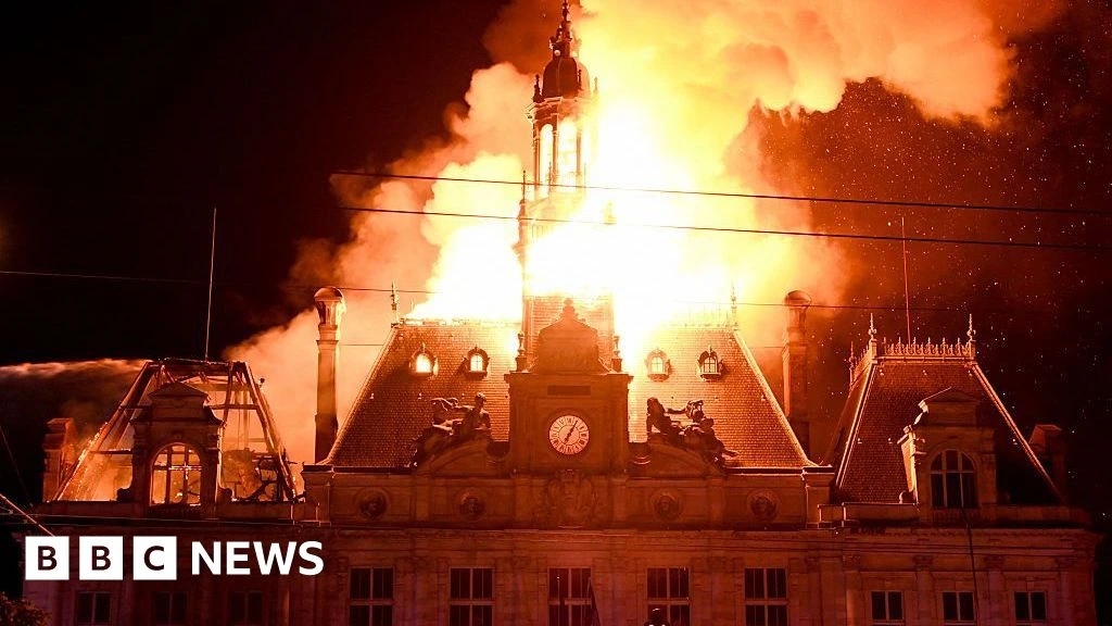Violent clashes, looting and buildings ablaze in France as over 1,000 arrested after protests