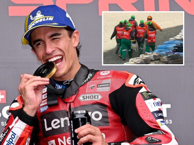 MotoGp Australia, Marc Marquez vince la Sprint Race: Martin fuori in barella, è sorpasso Mondiale